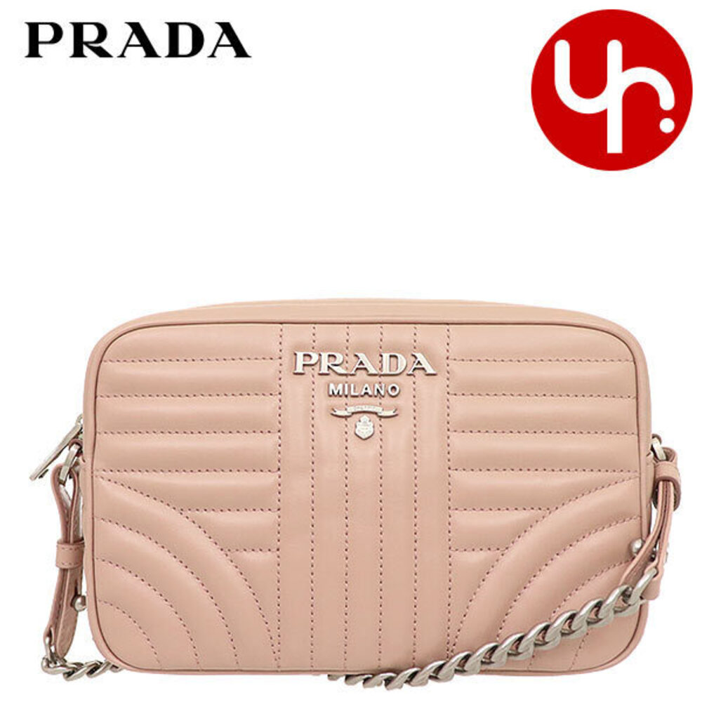 Prada Cipria Shoulder Bag COI Diagram Calf Leather Chain Crossbody